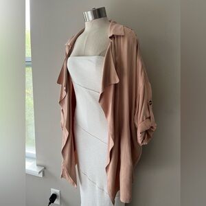 Lulu's Blush Peach Women's lightweight Open Jacket